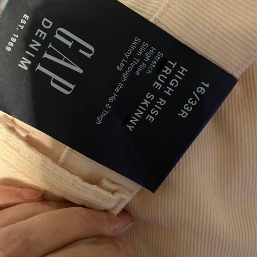 Gap skinny high rise light pink cords